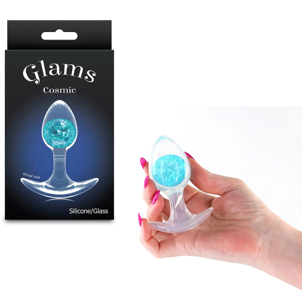 Liquid Silicone Anal Butt Plug w/ Internal Glass Core Backdoor Play Medium