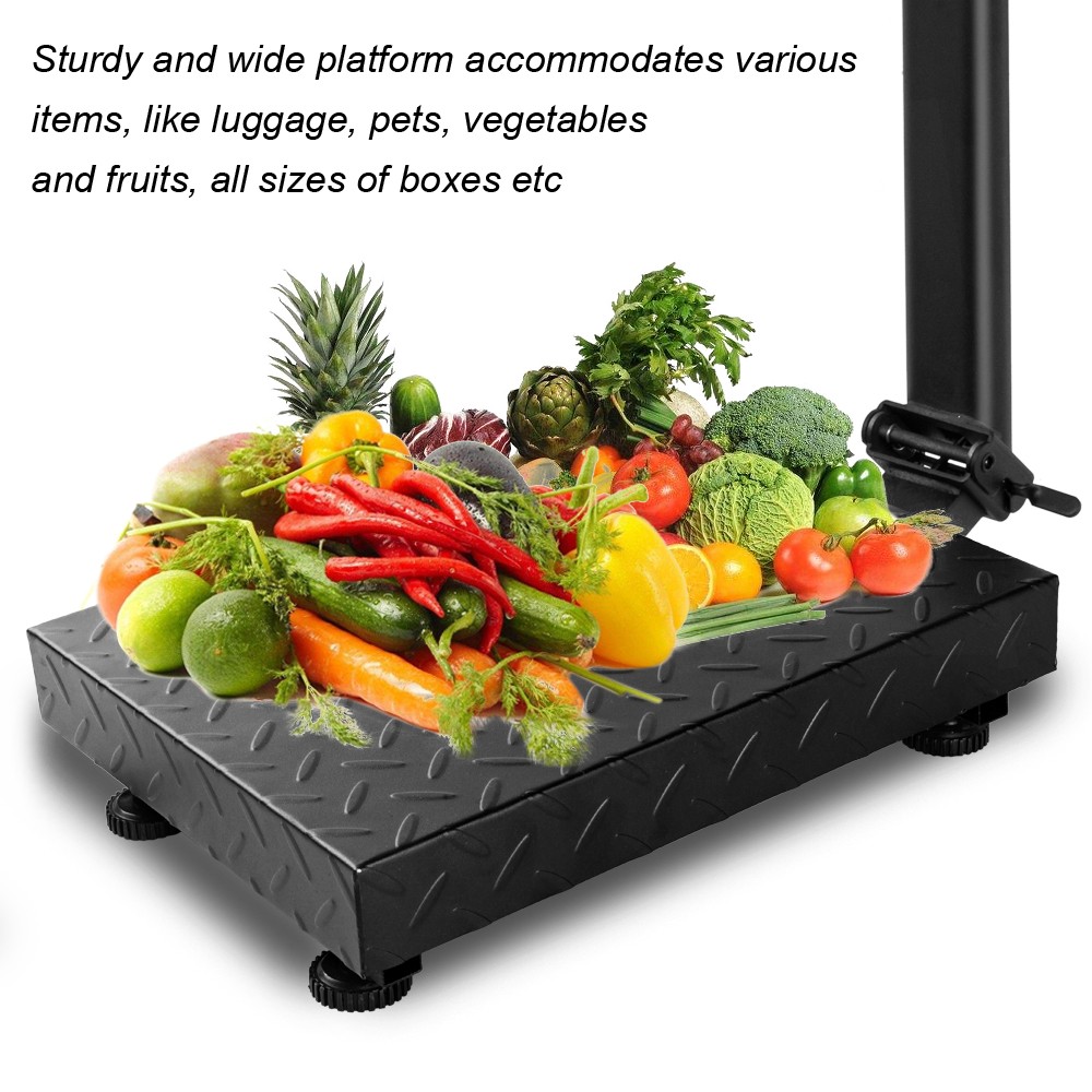 100kg/220lbs Foldable Electronic Platform Scale High-Definition LCD Display NEW