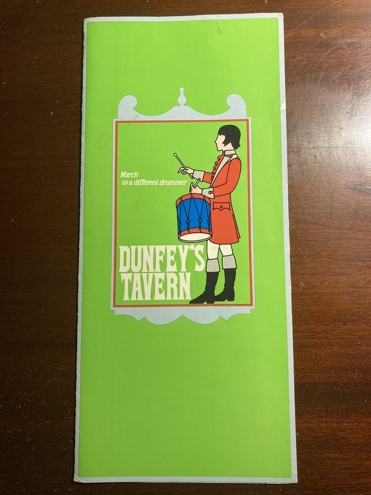 Dunfrey's Tavern Vintage Menu