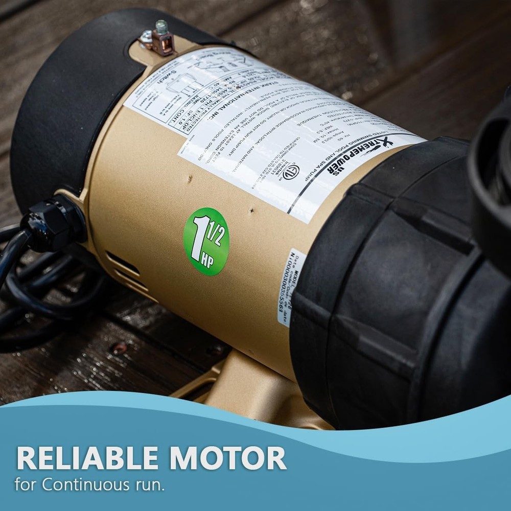 1.5HP Variable Speed Above Ground Pool Pump 2-Speed High Flow Serviceable