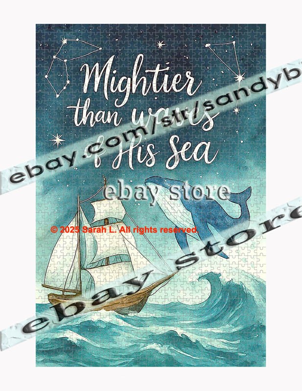 1000 piece jigsaw puzzle Psalm Scripture Ocean ship ocean