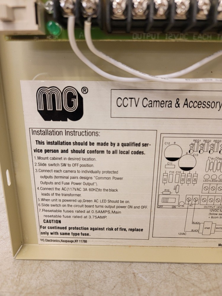 MG Electronics DPS-12DC-16 16 Camera Power Supply