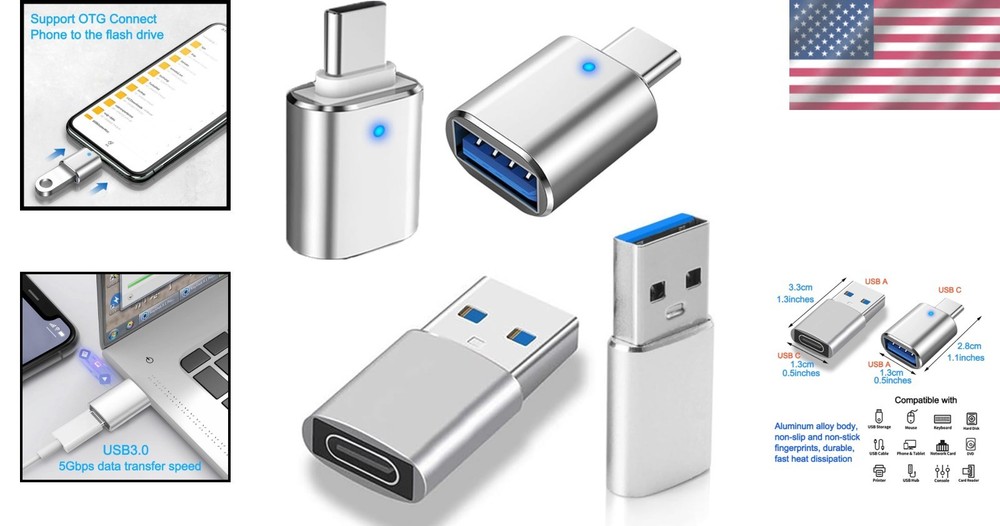 Versatile USB Hub 3.0 Adapter Set - 4pcs for Seamless Device Connectivity
