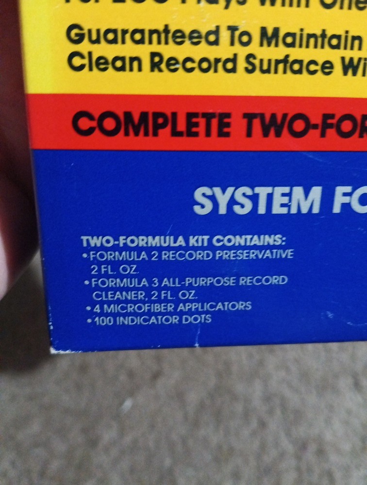 Record Preservative And All-purpose Record Cleaner System Formula Two And Three