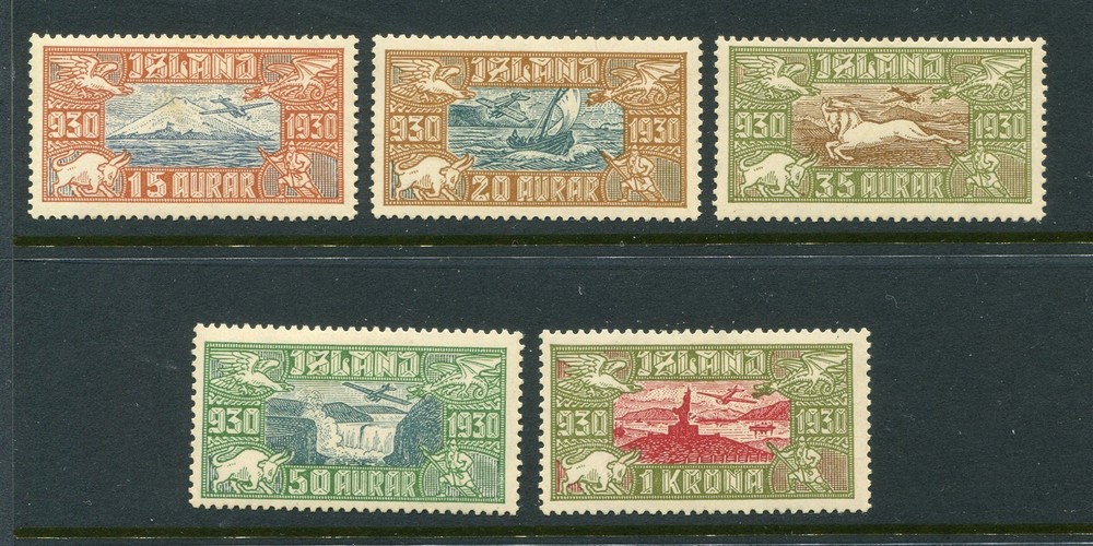 Iceland #C4-8 Volcano Complete Set [Mint Hinged]