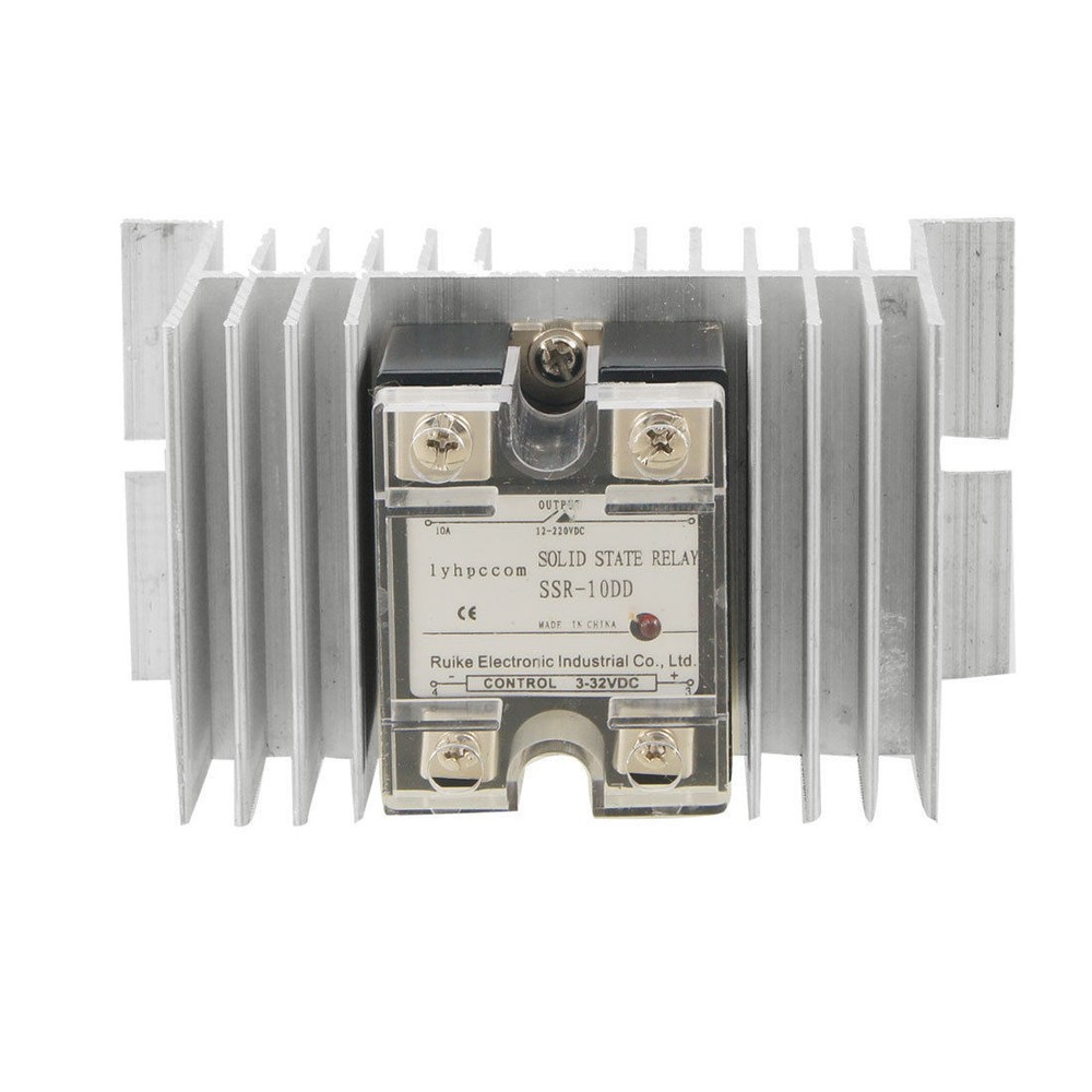SSR-10DD 10A DC-DC Single Phase Solid State Relay + Heat Sink✦Kd