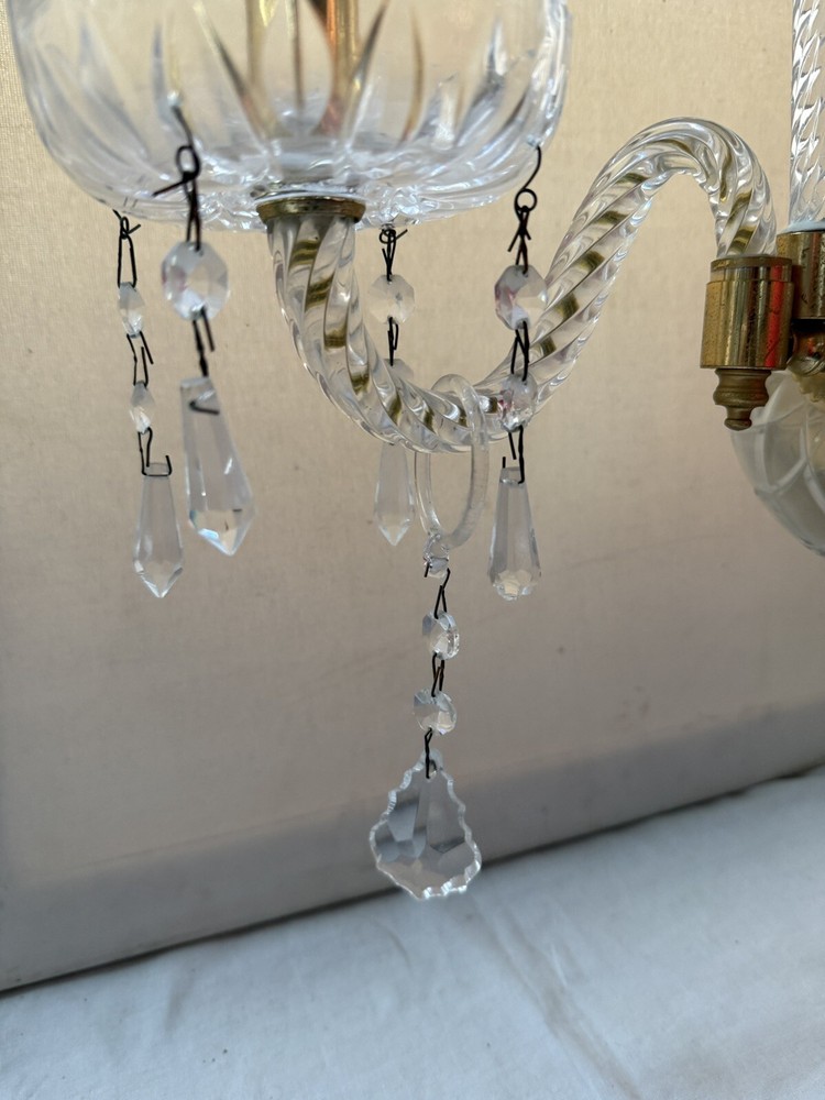 Chandelier Wall Lamp with Crystal Pendants