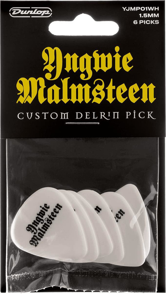 Yngwie Malmsteen 1.5mm Custom Delrin Guitar Picks 6 Pack Jim Dunlop