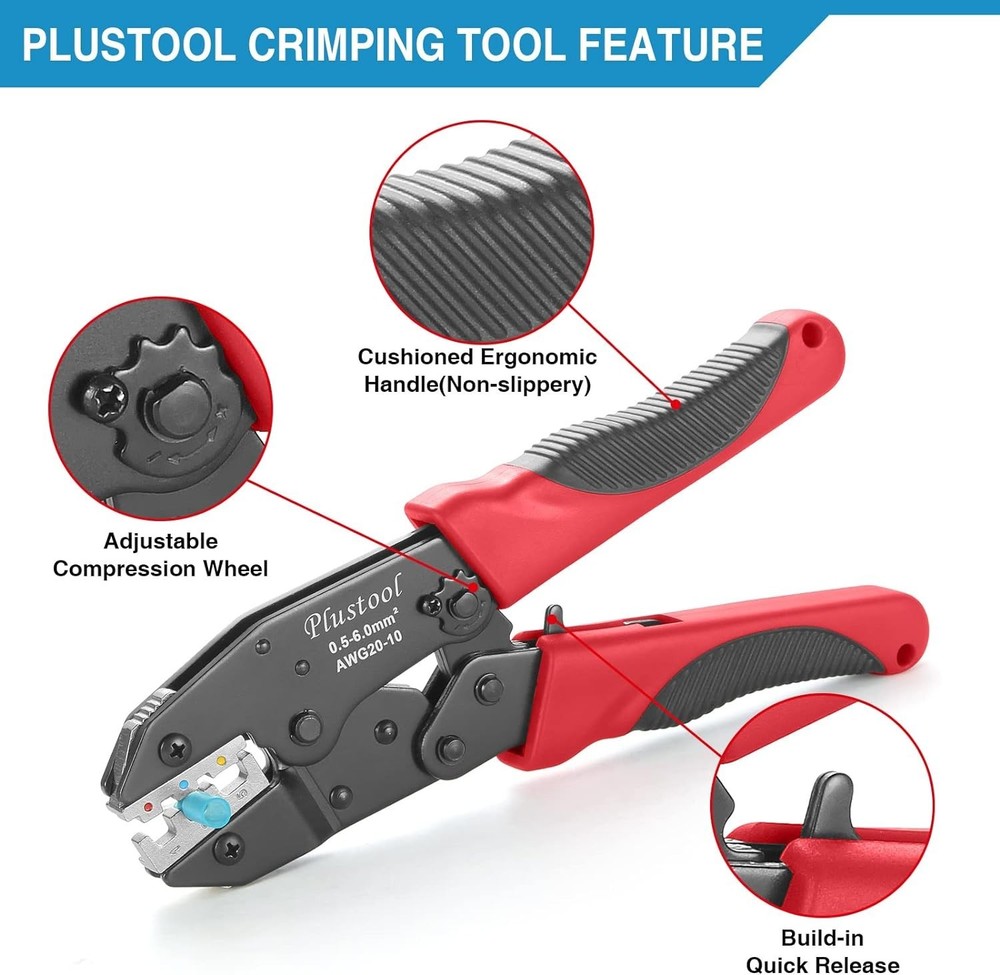 Professional Crimping Tool for Heat Shrink Connectors - Ergonomic & Efficient