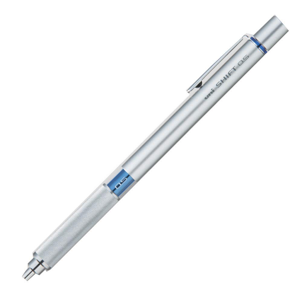 uni Shift Pipe Lock Drafting 0.5mm Pencil, Silver 1 Count (Pack of 1),