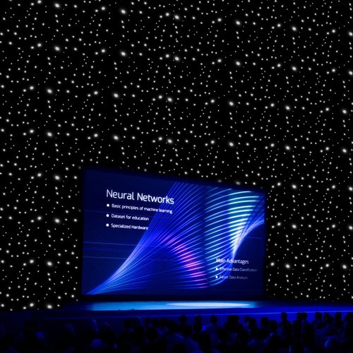 LED Background Wall Mounted Stage Star Sky Backdrop Stage Curtain w/ Controller