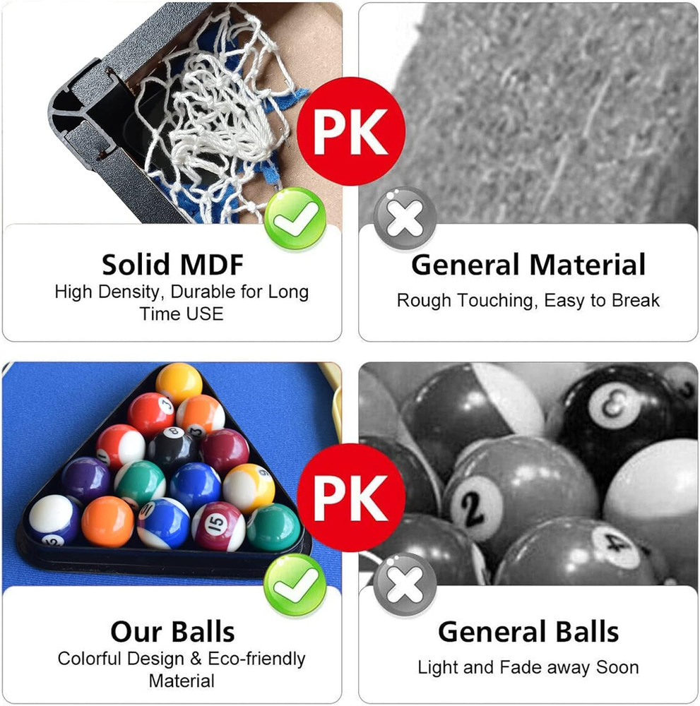 55Inch Multi Function 3 in 1 Combo Game Table, Folding Pool Table/Billiard Table