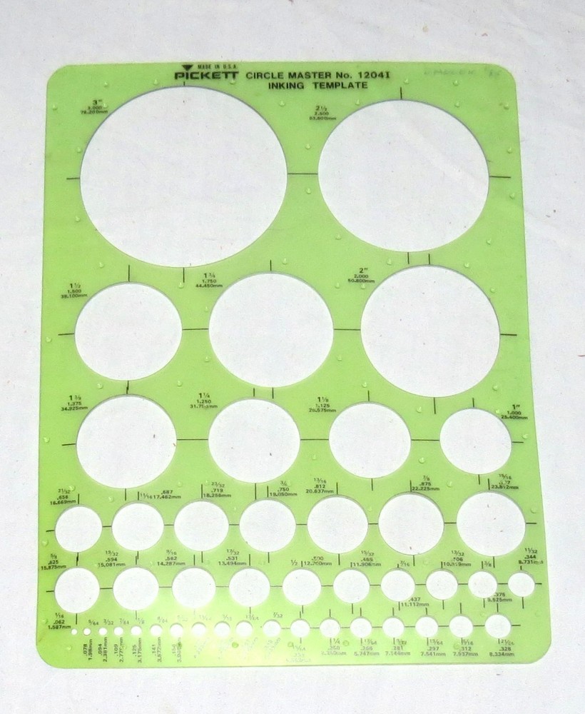 Pickett 1204I Circle Master Inking Template