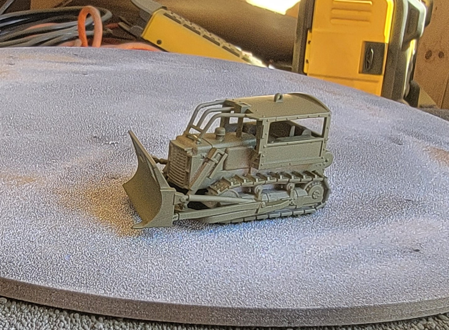 One 1/87 scale Vietnam era Rome Plow, olive drab! EXCLUSIVE!