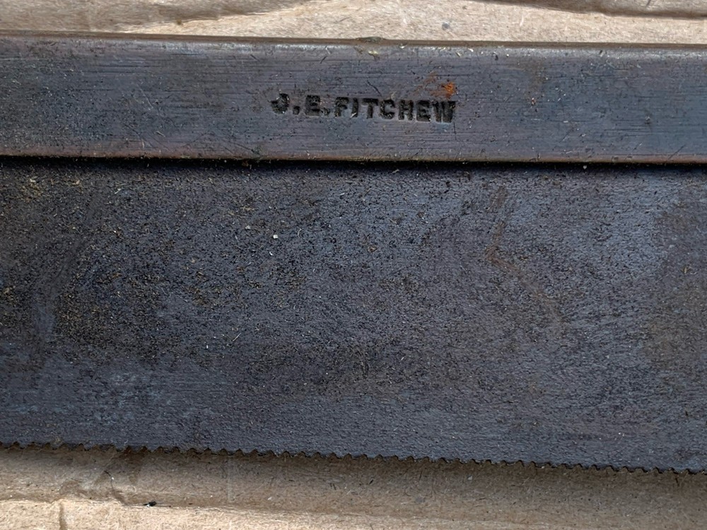vintage brass backed saw