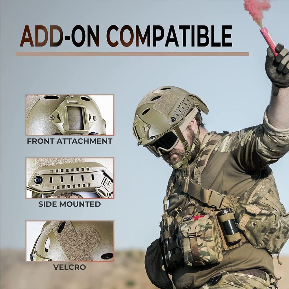 Bump Army Tactical Helmet - Lightweight & Adjustable