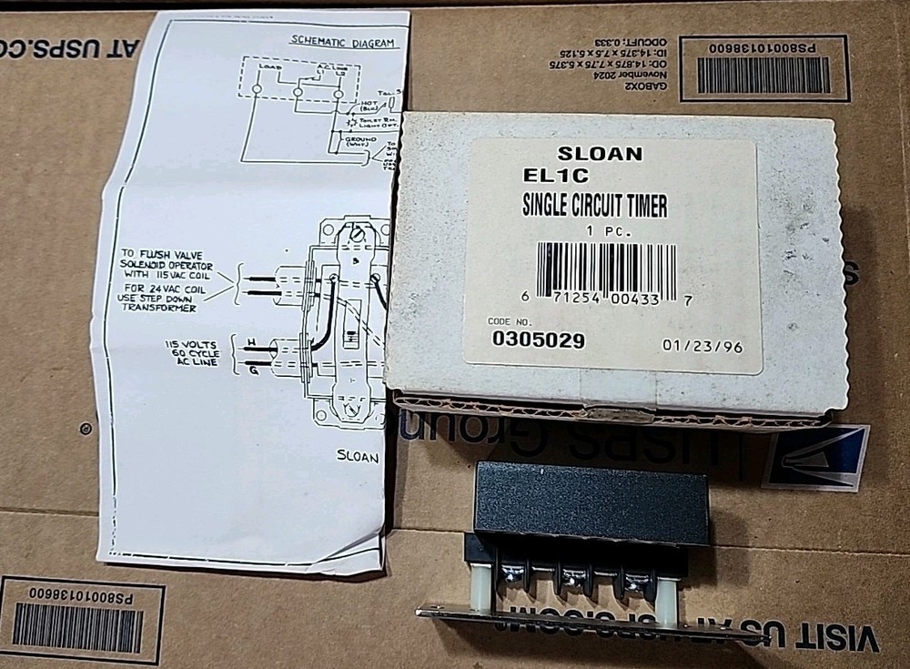 Sloan EL1C Single Circuit Timer NOS 0305029 New