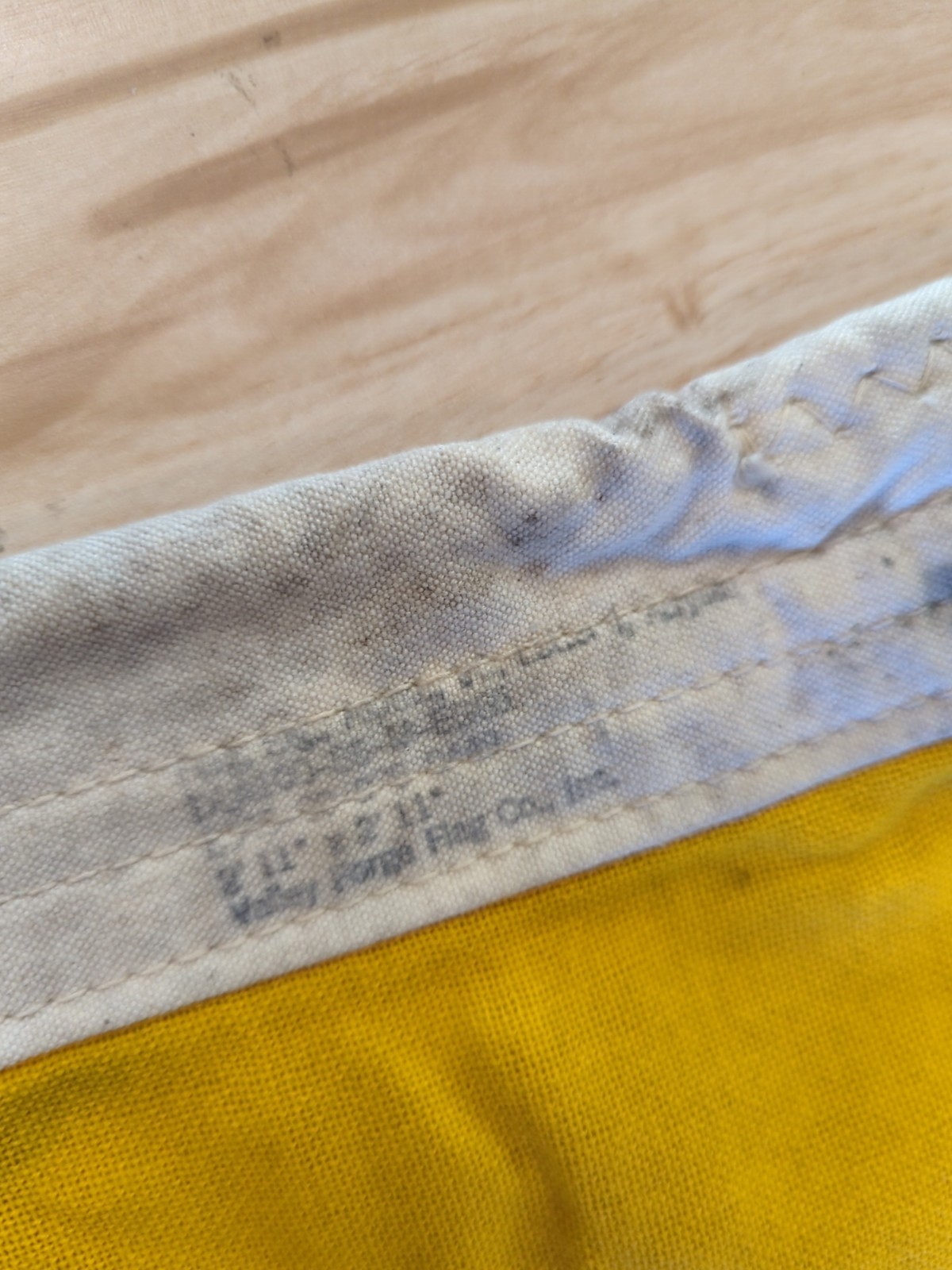 Salvaged Vintage Nautical International Signal Flag I (India) With Clasp 32x36"