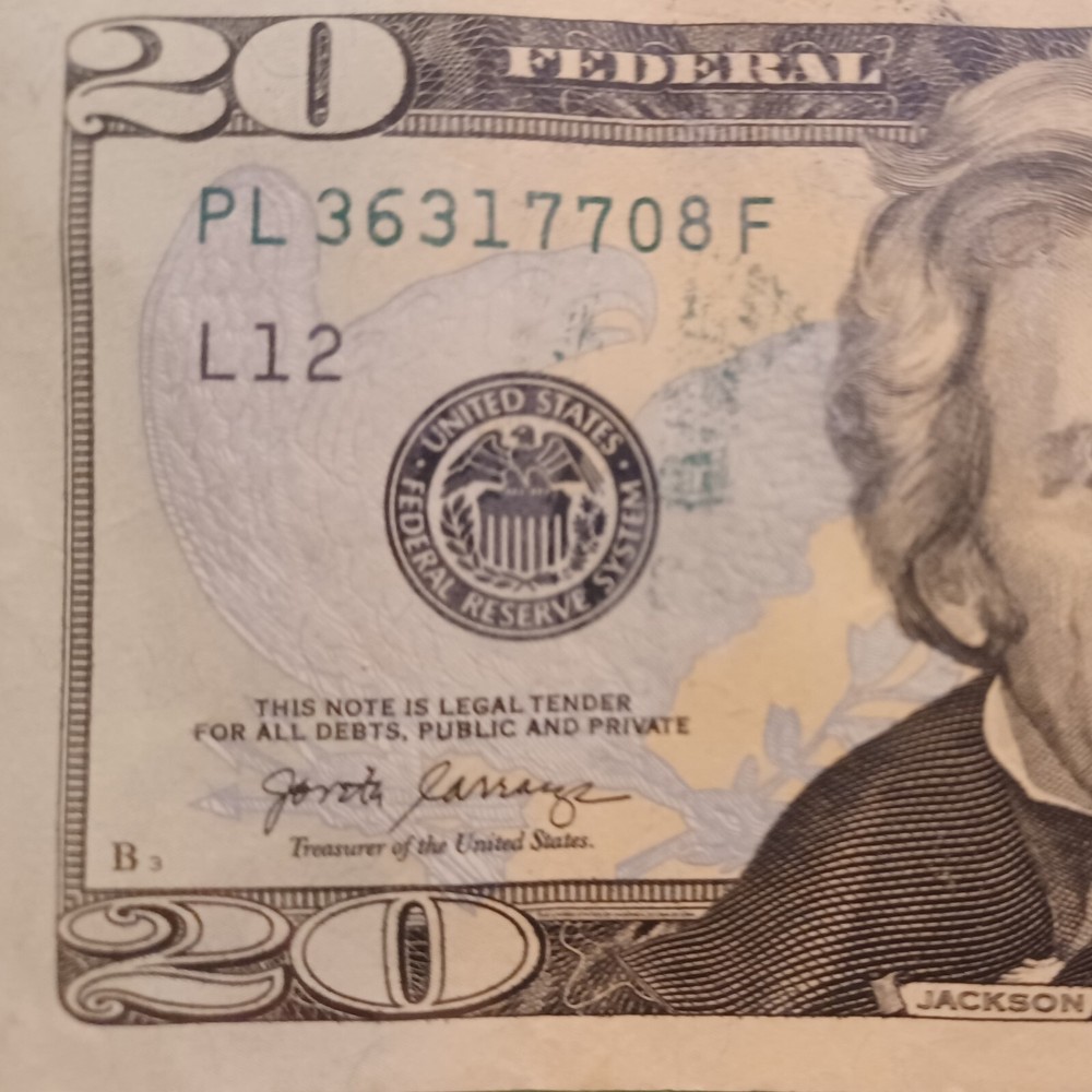 Error $20 Bill Series 2017A Over Print