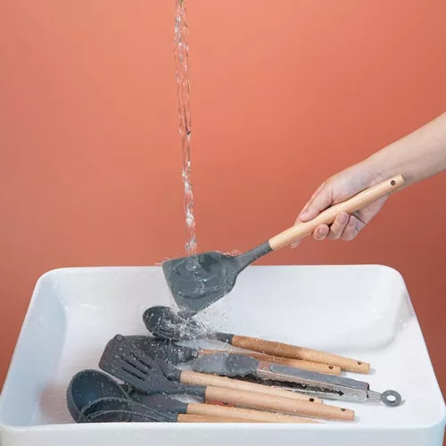 14 Pcs Silicone Cooking Utensil Kitchen Set Heat Resistant Nonstick Spatula Tool