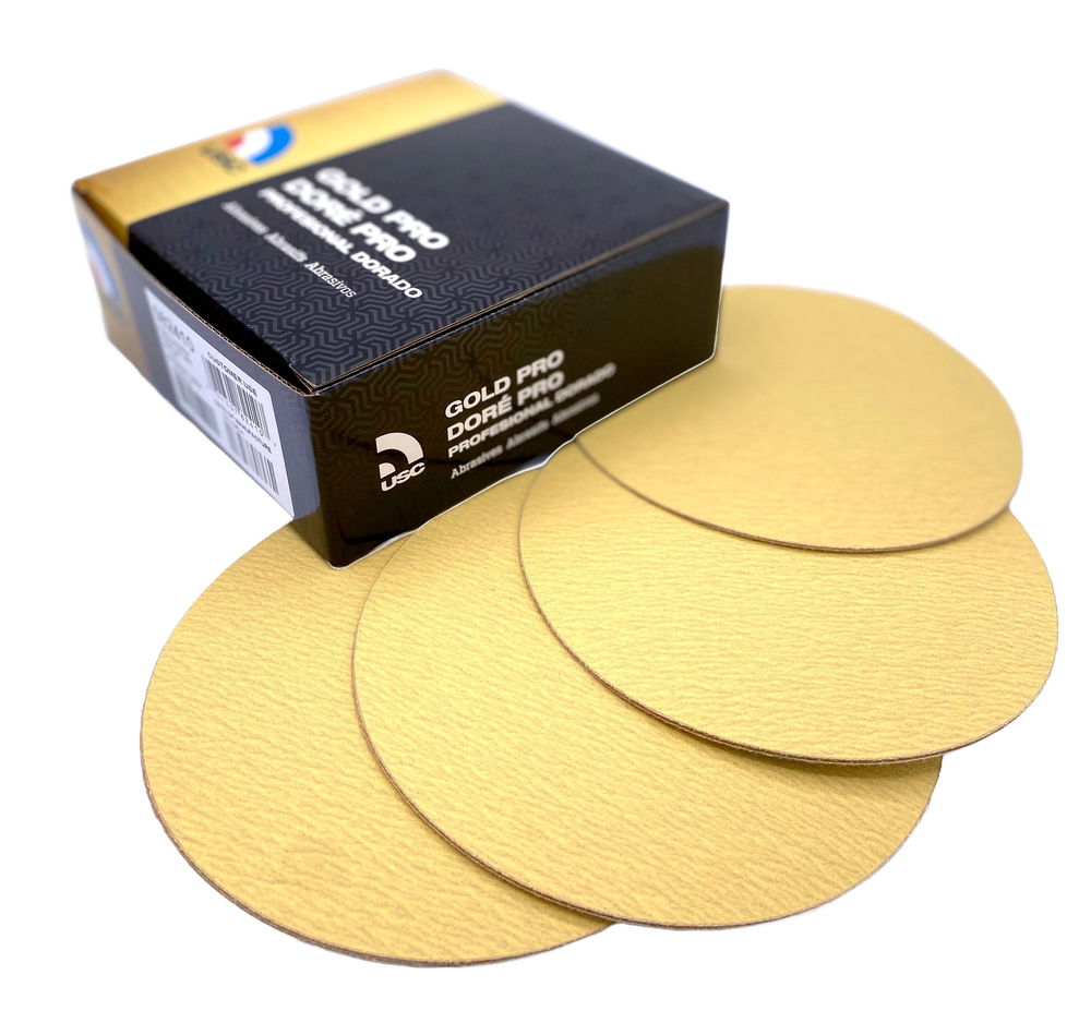 6inch Hook & Loop USC GOLD Sandpaper 40-800 Grit 5/PACK