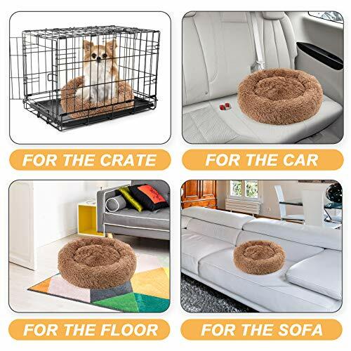 Self-Warming Waterproof Extra Small Brown Plush Cat & Dog Pet Bed