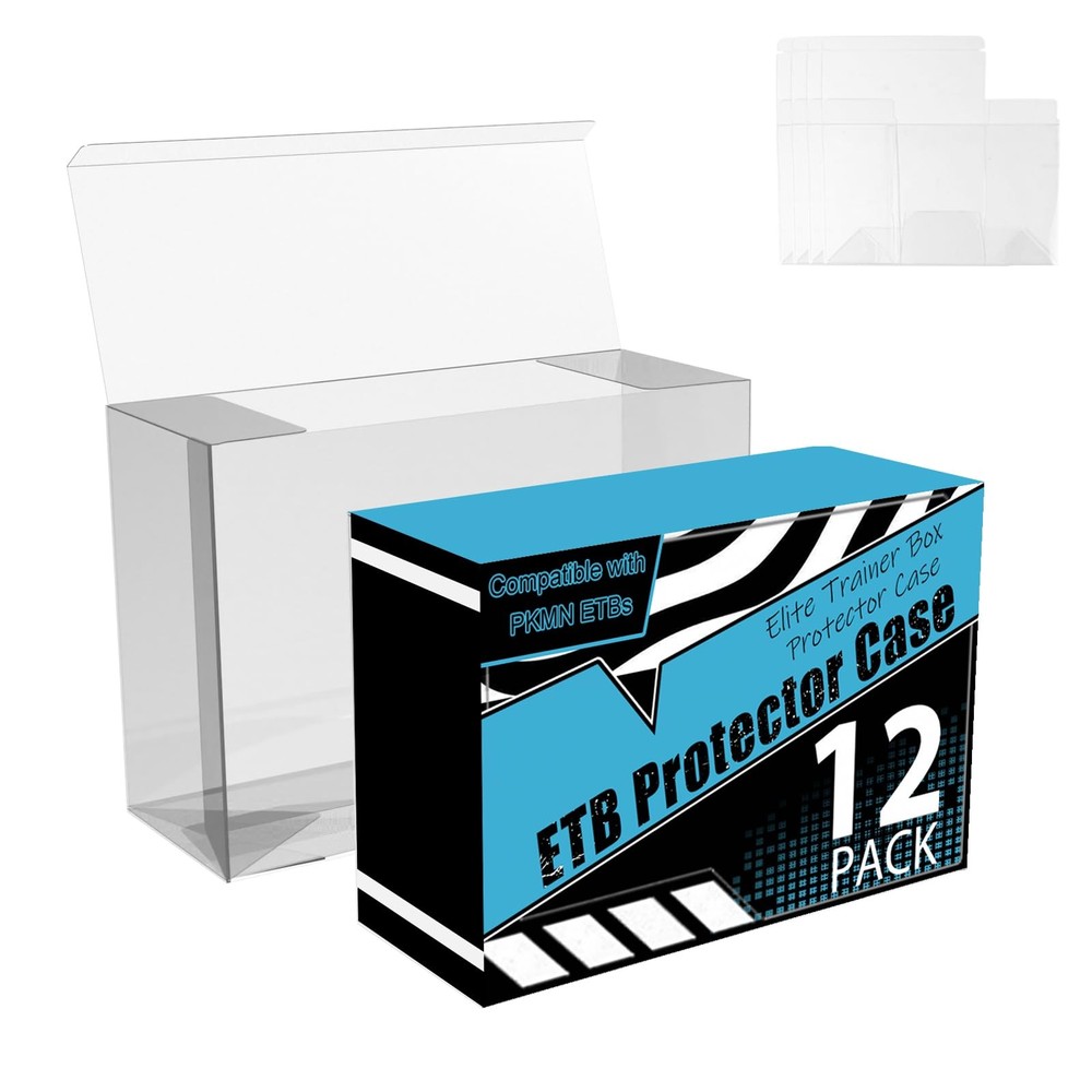 12 Pack ETB Protector Case Compatible with PKMN Elite Trainer Box Protector C...