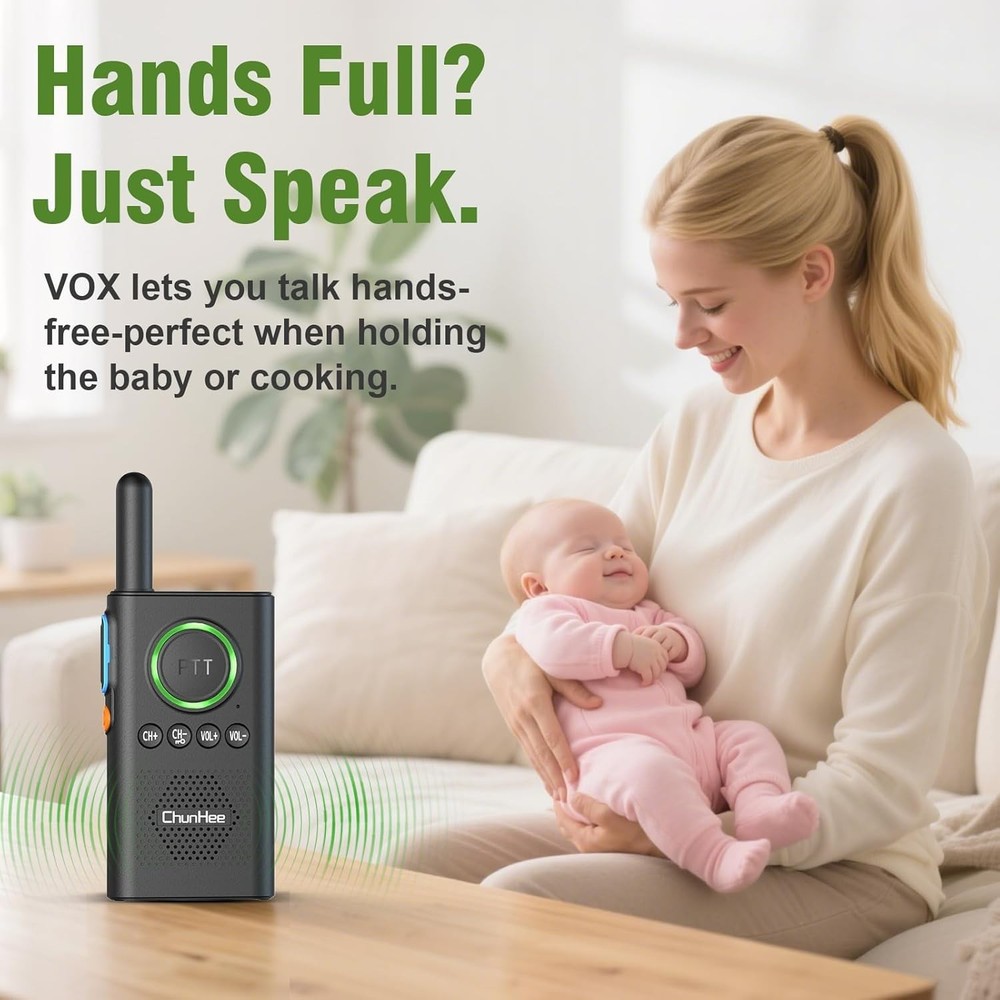 Wireless Intercom System for Home Office Business 3300 ft Range 16 Channels 2...