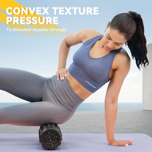 Vibrating Foam Roller, High Density Massage Roller Back Roller Foam for Black