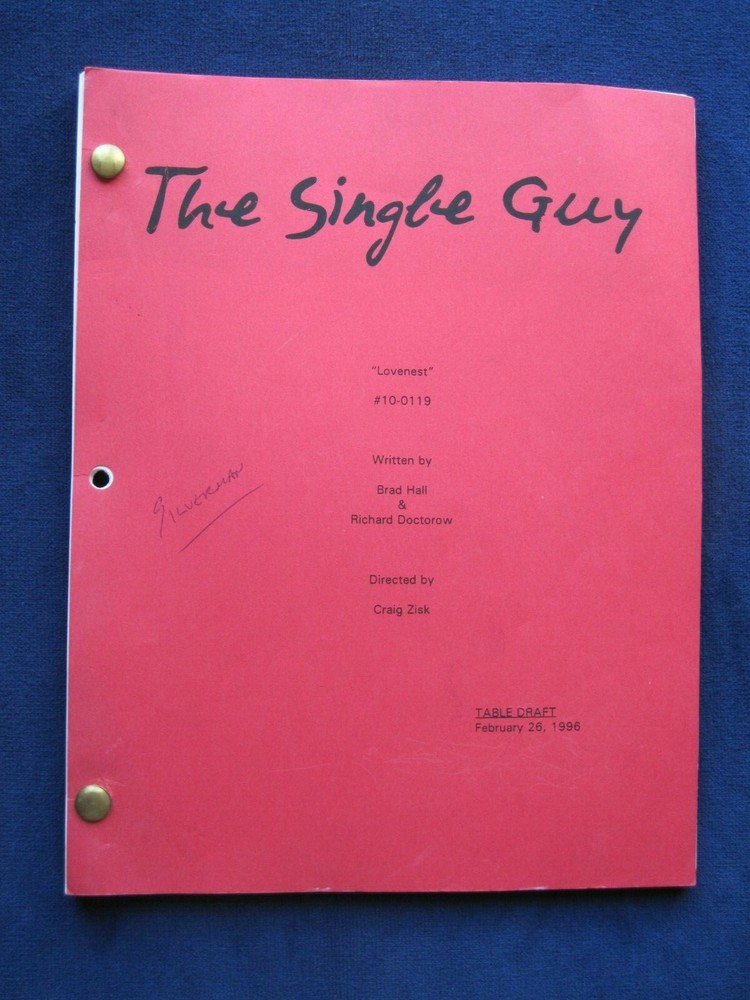 ORIGINAL SCRIPT for TV's THE SINGLE GUY - LOVE NEST - JONATHAN SILVERMAN's COPY