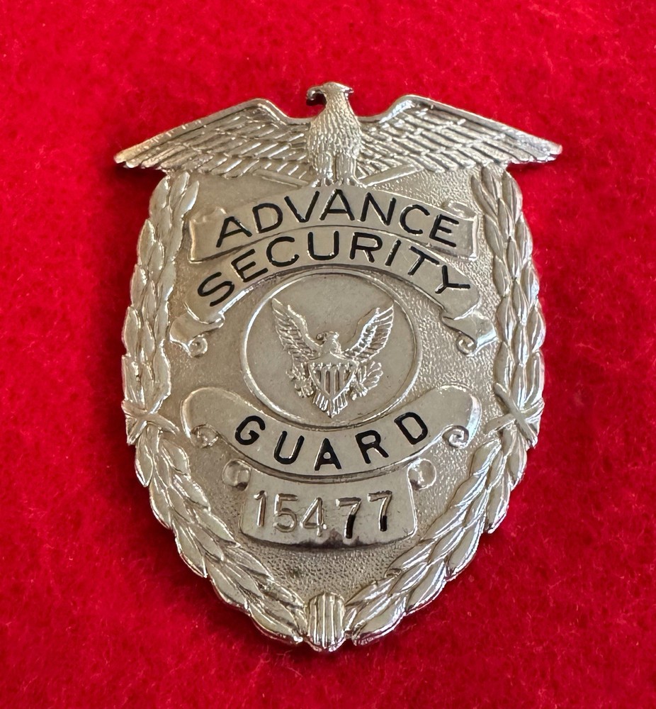 Vintage Obsolete Advance Security Badge