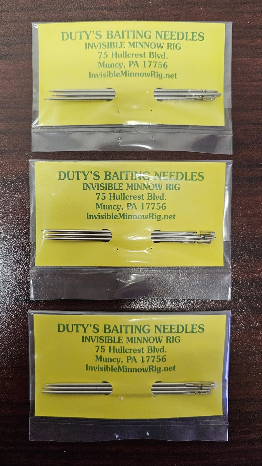3 Packs Duty’s Baiting #4 Needles 3 per pack (9 total)