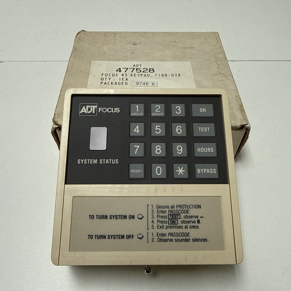 ADT Focus 45 477528 7188-028 Replacement Keypad