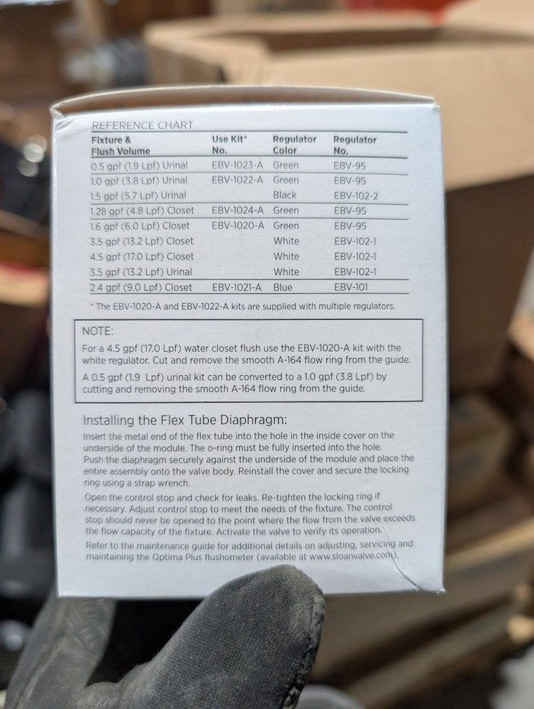 Sloan Ebv-1022A Replacement Kit