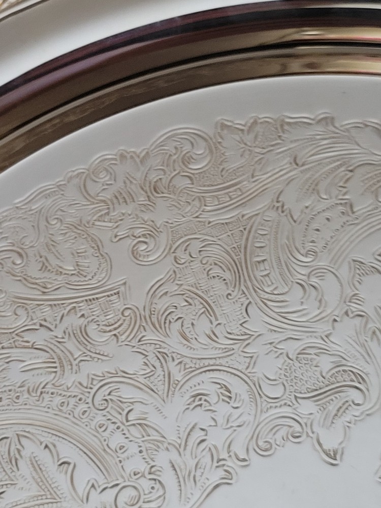 Oneida 12" Silverplated Serving Tray, Arcadia Design, Ca. 1960's-1980