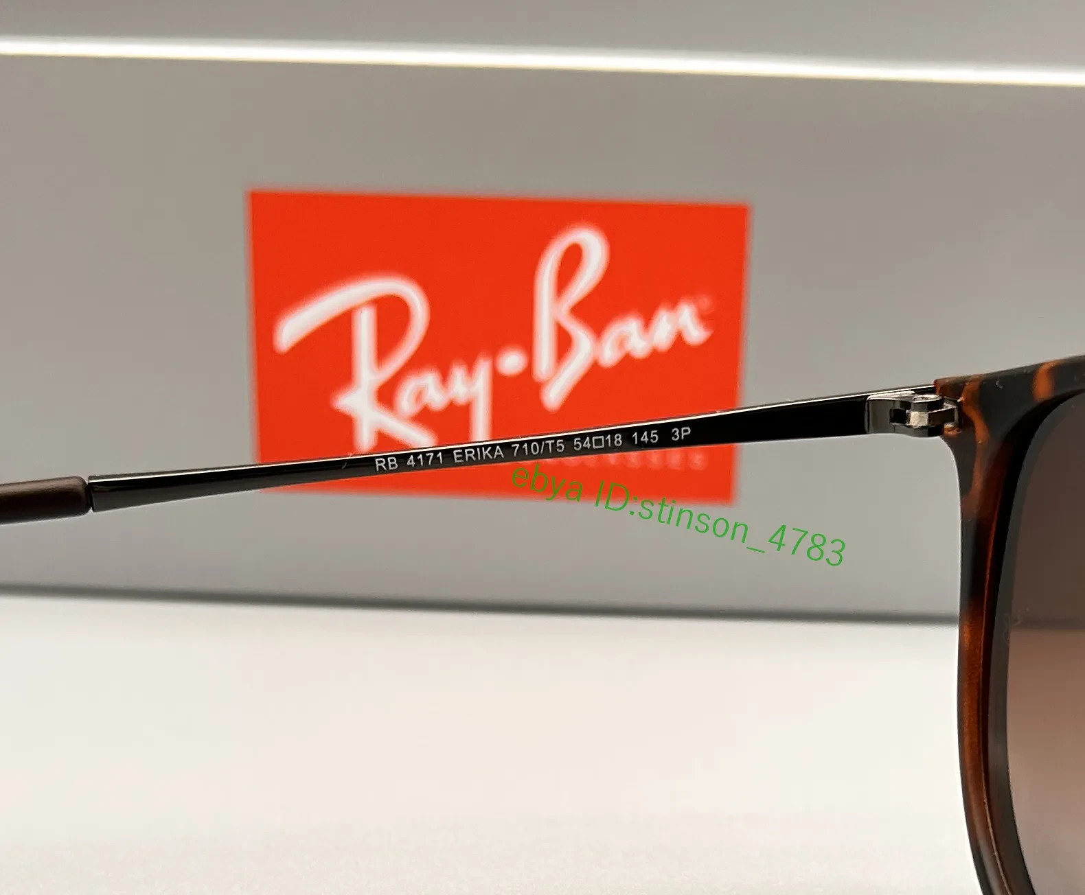 Ray-Ban Erika Polarized Sunglasses RB4171 RB4171 710/T5 54-18 Brown/Light Havana