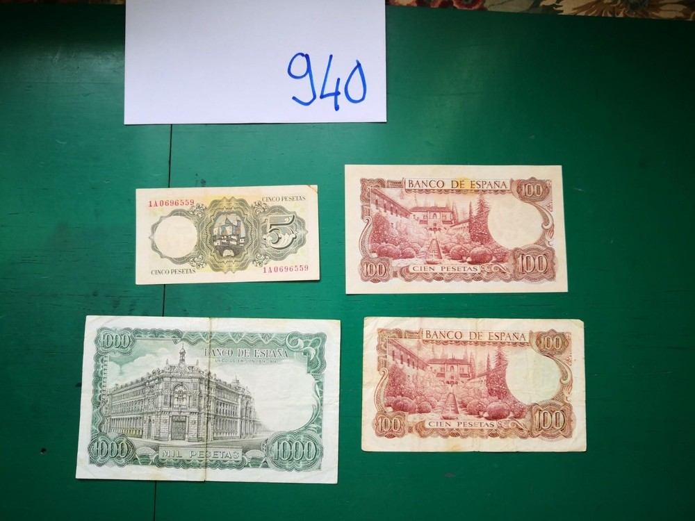 Spain Note x4 Banknotes #940