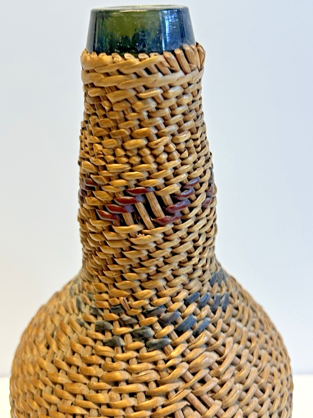 Antique Native American Indian Basket Woven Bottle; Early 1900's; Washoe Nevada