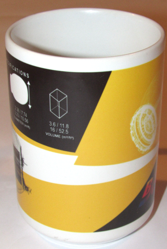 2017 UNUSED BIGELOW AEROSPACE COFFEE MUG/CUP! BEAM ACTIVITY MODULE/GRAPHICS/SPEC