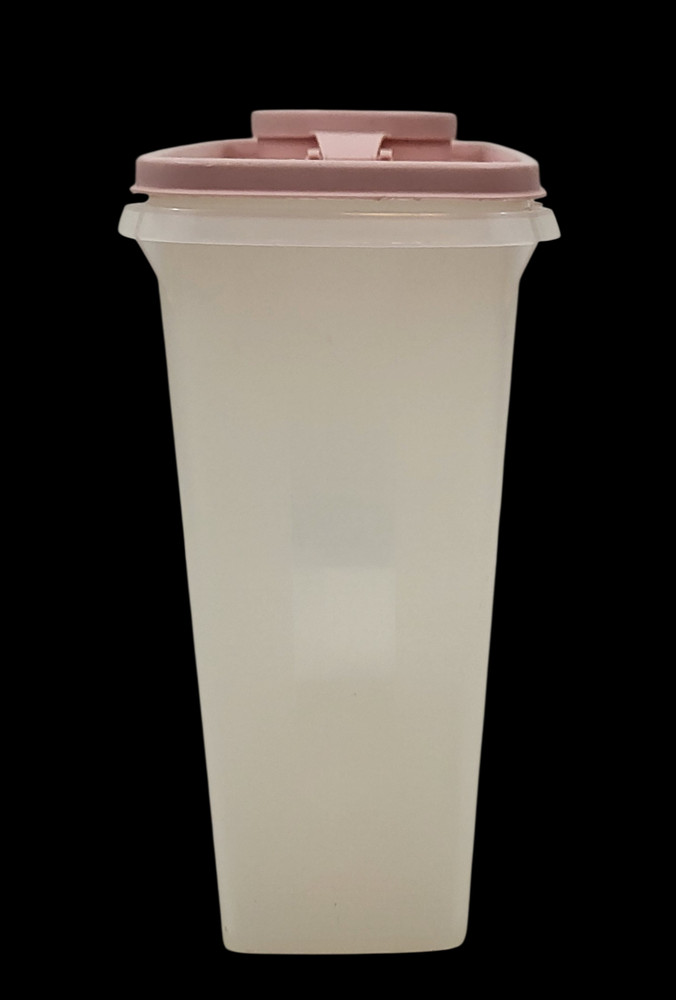 Tupperware Modular Mates 1613-5 Rectangle #3 Cereal Container Pink Pour Lid Set