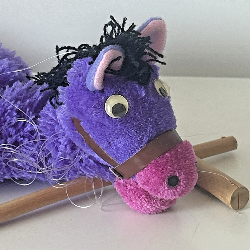 Handmade Plush/Yarn Horse String Marionette Puppet