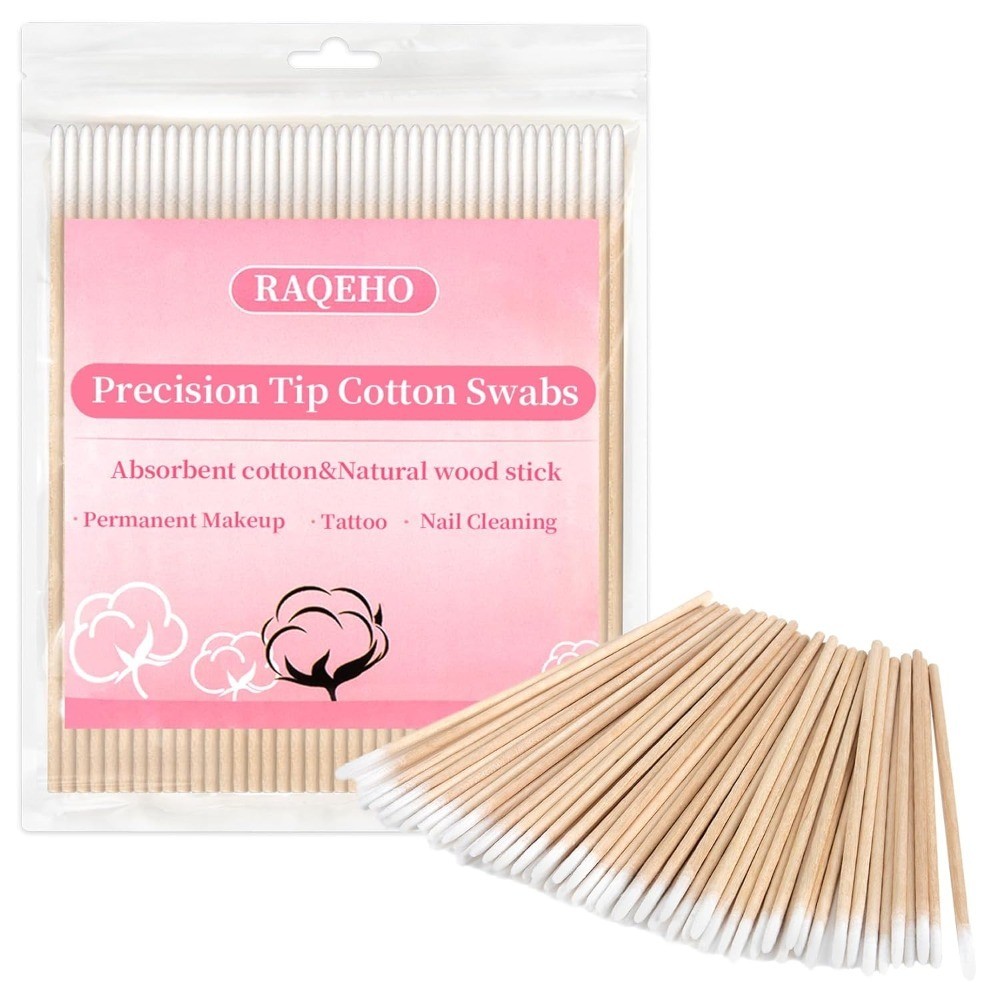 200PCS Pointed Cotton Swabs 4 Inch Disposable Precision Tip Micro Cotton Buds