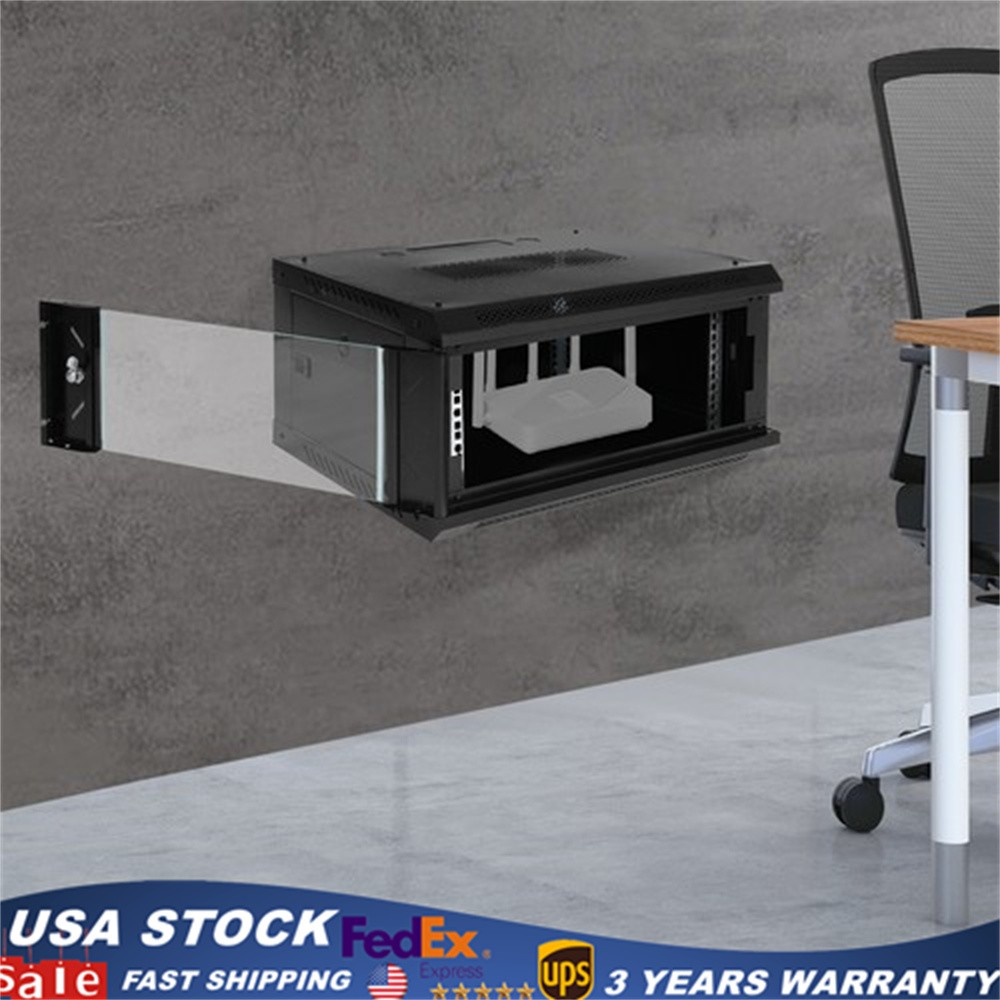 4U Server Cabinet Case Wall Mount Network Server Data Cabinet Enclosure Rack