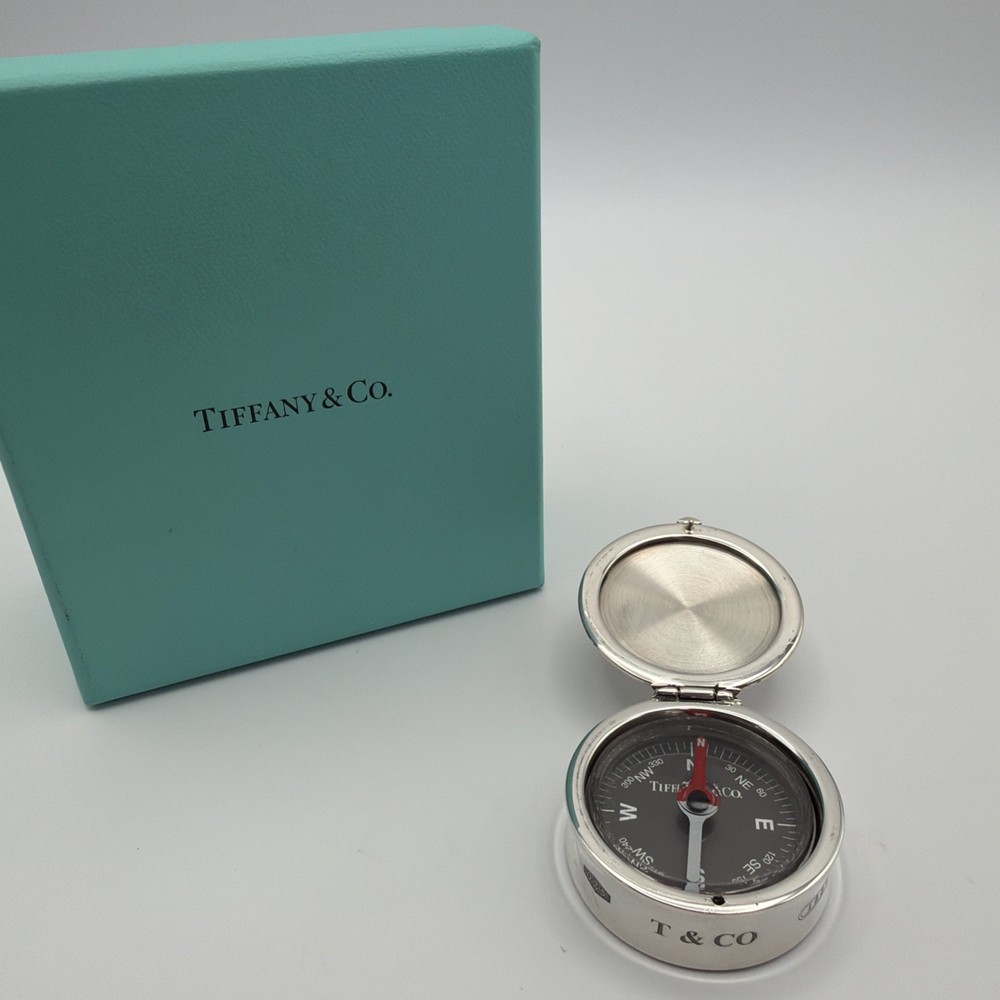 Tiffany & Co Sterling Silver Compass "1837 Collection”