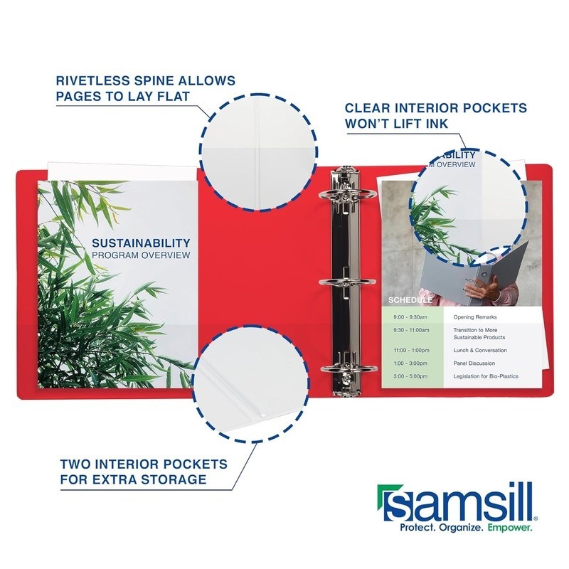 Heavy-Duty 3-Ring D-Ring Binder Tear-Resistant Document Organizer Customizable