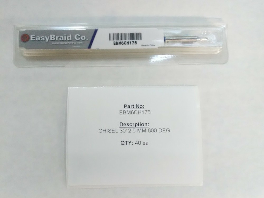 Easybraid Solder Tip  EBM6CH175 CHISEL 30' 2.5 MM 600 DEG