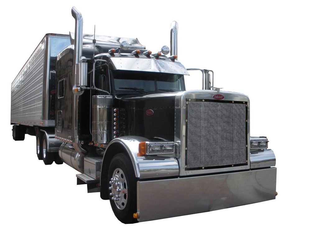 Peterbilt 379 Long Extended Hood Premium Plain Mesh Bug Screen