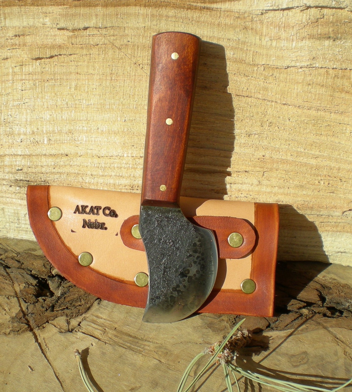 Hand-Forged "Bearcat" Hunting Knife | 5160 High Carbon Steel, Maple Handle, USA