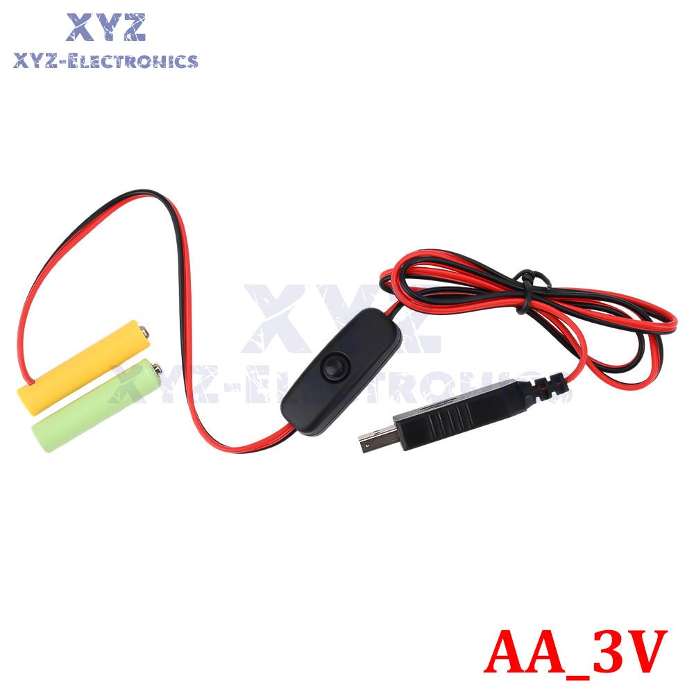 AAA Eliminator Cable Dummy-Battery Power Cable Replacement for 3/4.5/6V AA AAA