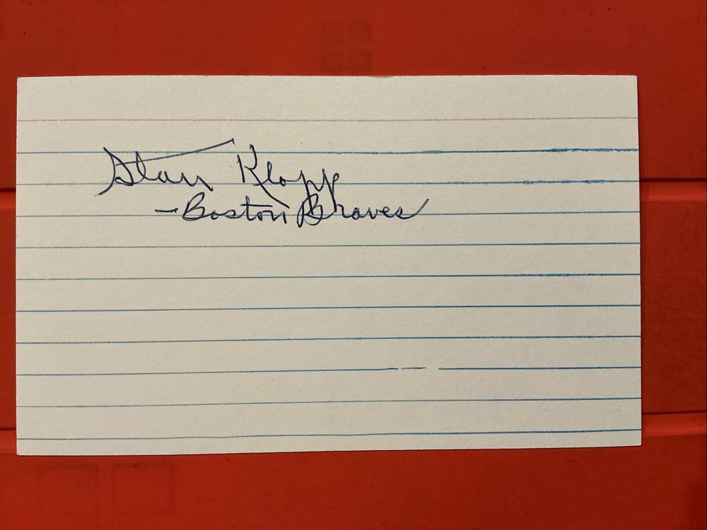 Stan Klopp🔥🔥🔥🔥MLB: 1944 Boston Braves🔥🔥🔥🔥🔥🔥🔥Autograph⚾️⚾️